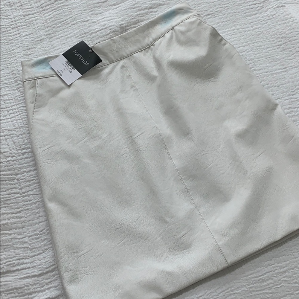 Topshop Vegan Leather Skirt